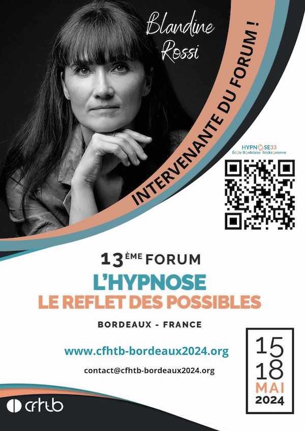 Hypnose en pratique orthophonique (HypnoPhonie®). Blandine Rossi-Bouchet au Forum Hypnose à Bordeaux.